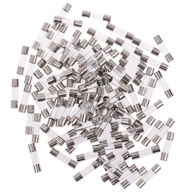 100Pcs Set 5x20mm Quick Blow Glass Tube Fuse Assorted Kits,Fast-blow Glass Fu Tt