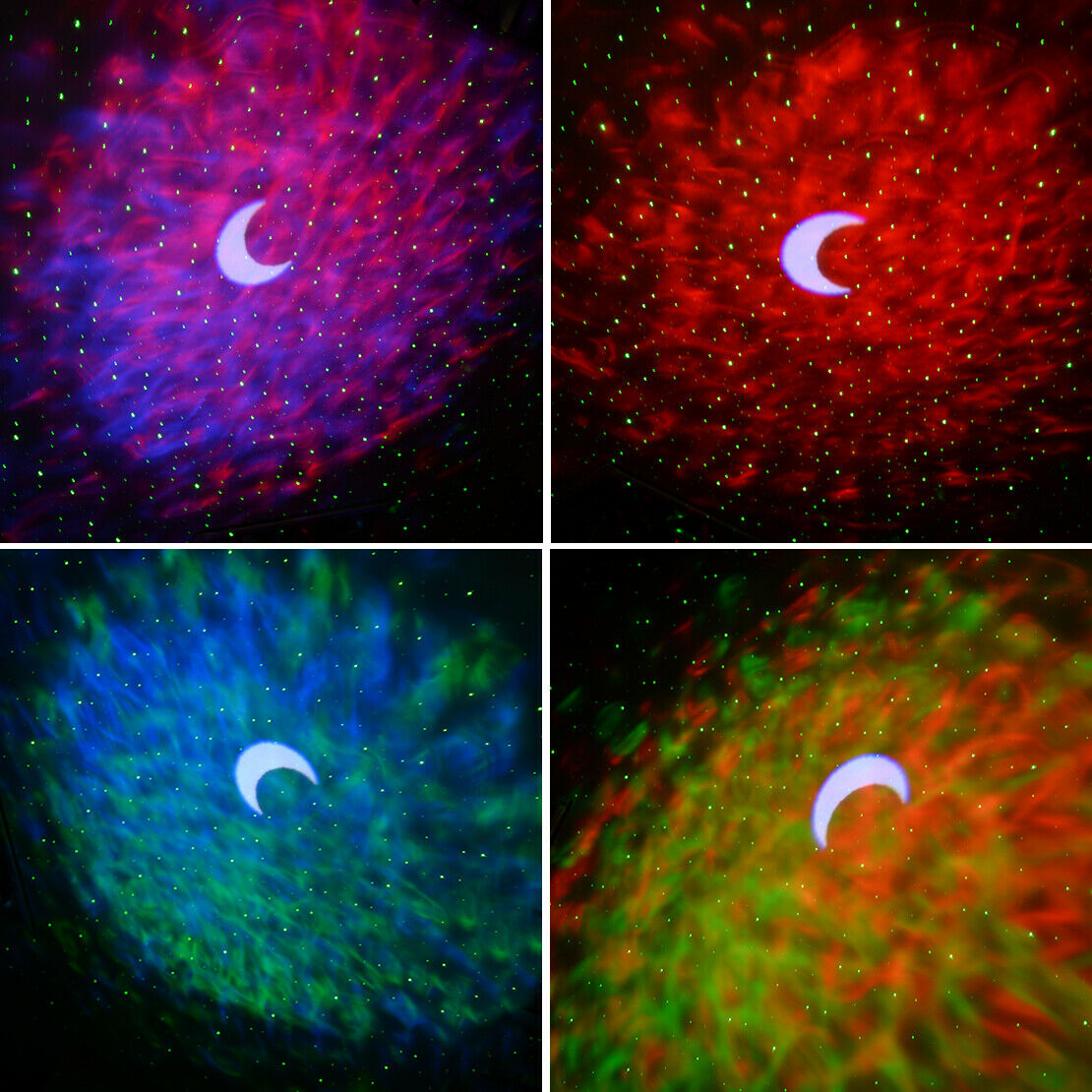 3 in 1 Starry Night Light LED Projector Star Galaxy Ocean Wave Lamp Gift ABS