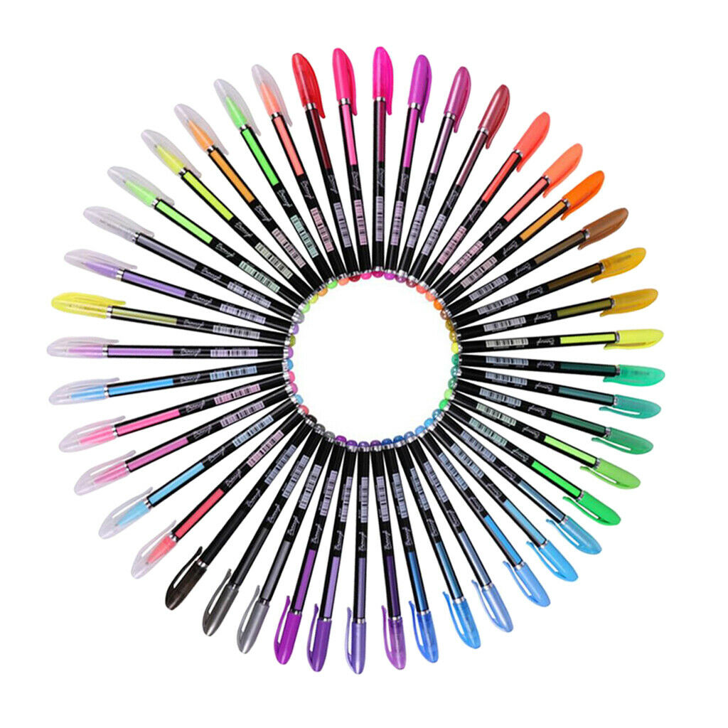 48 Colors Gel Pen Glitter Paint Pen Drawing Paint Marker