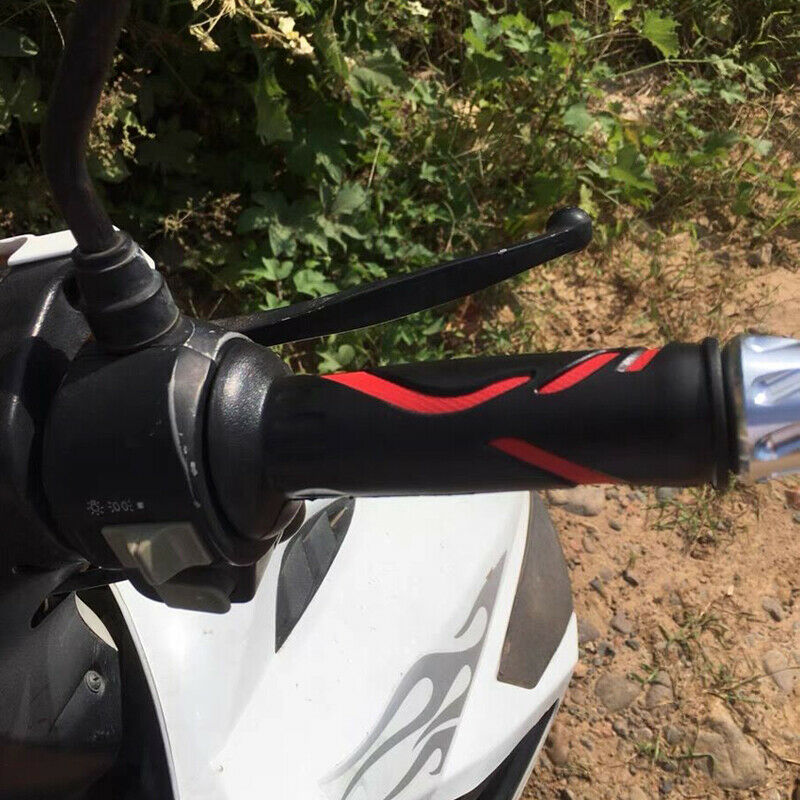 Motorcycle Hand Grips for ATV Scooter Bike Rubber Anti-Slip Soft Handlebar 22MM