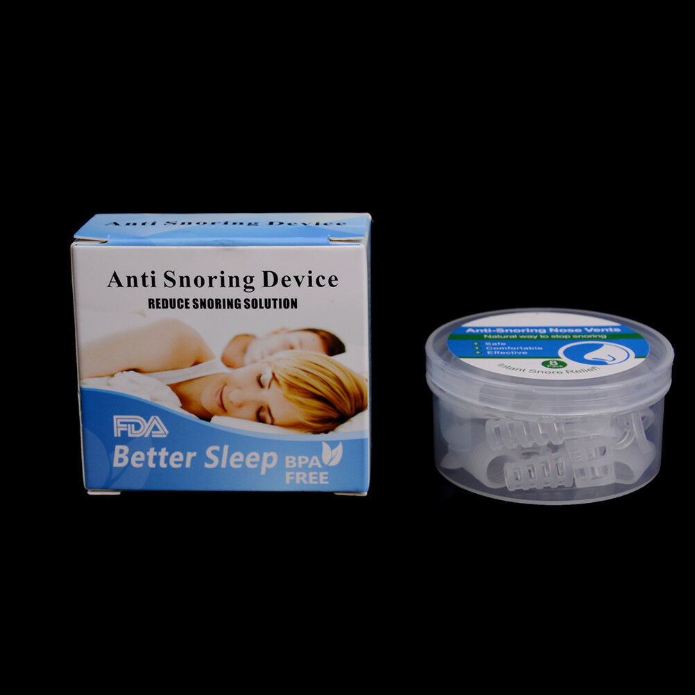 8Pcs stop snoring nose vents clip anti snore sleep apnea nasal dilators d.l8