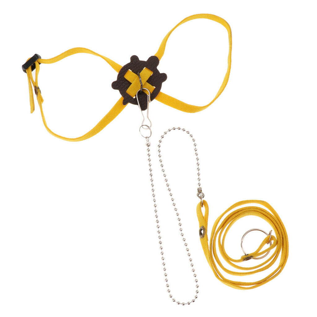 Adjustable Pet Turtle Harness Leash Lead for Small Pet Animal Outdoor Yellow