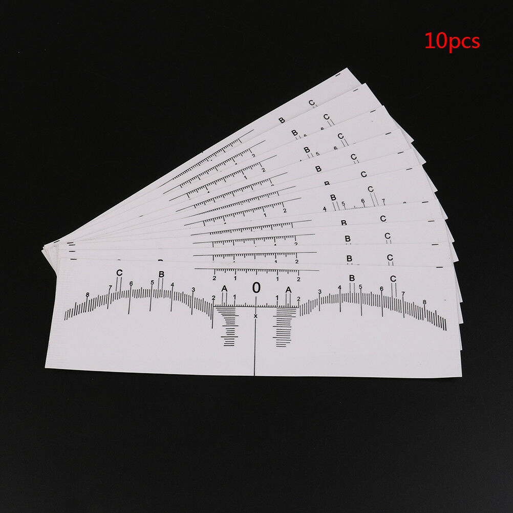 10Pcs Tattoo Accesories Disposable Microblading Makeup Brow Eyebrow Guide RuleDD