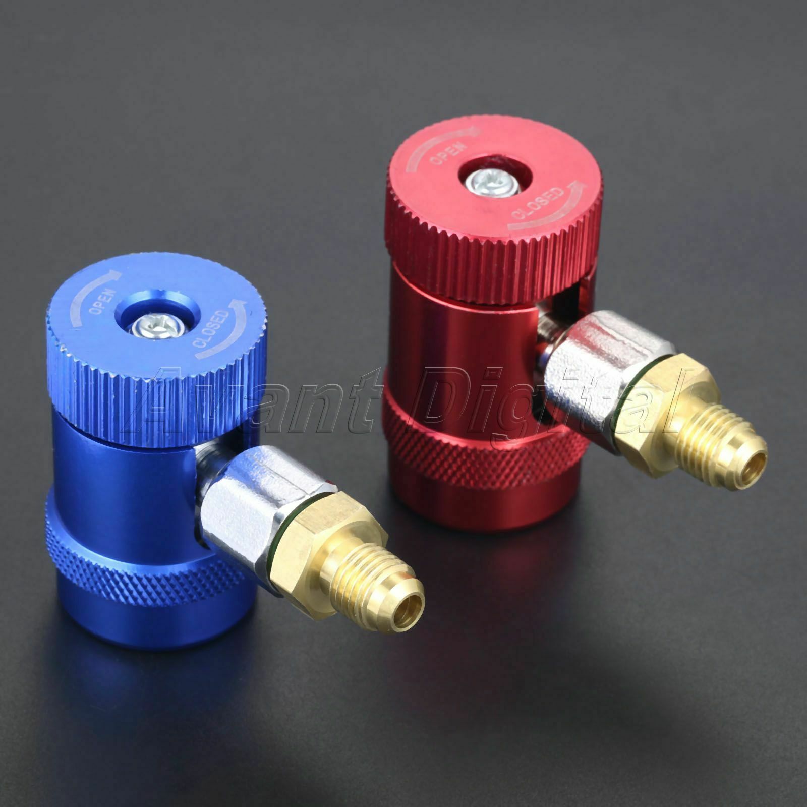 Pair  Quick Coupler High Low Side R1234YF A/C Air Conditioning Connector Adapter