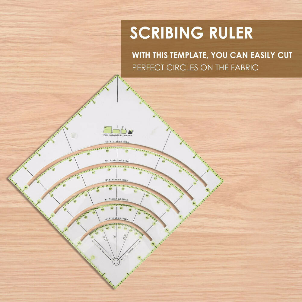 Acrylic Ruler DIY Manual Patchwork Line Drawing Sewing Ruler Measuring Tool @