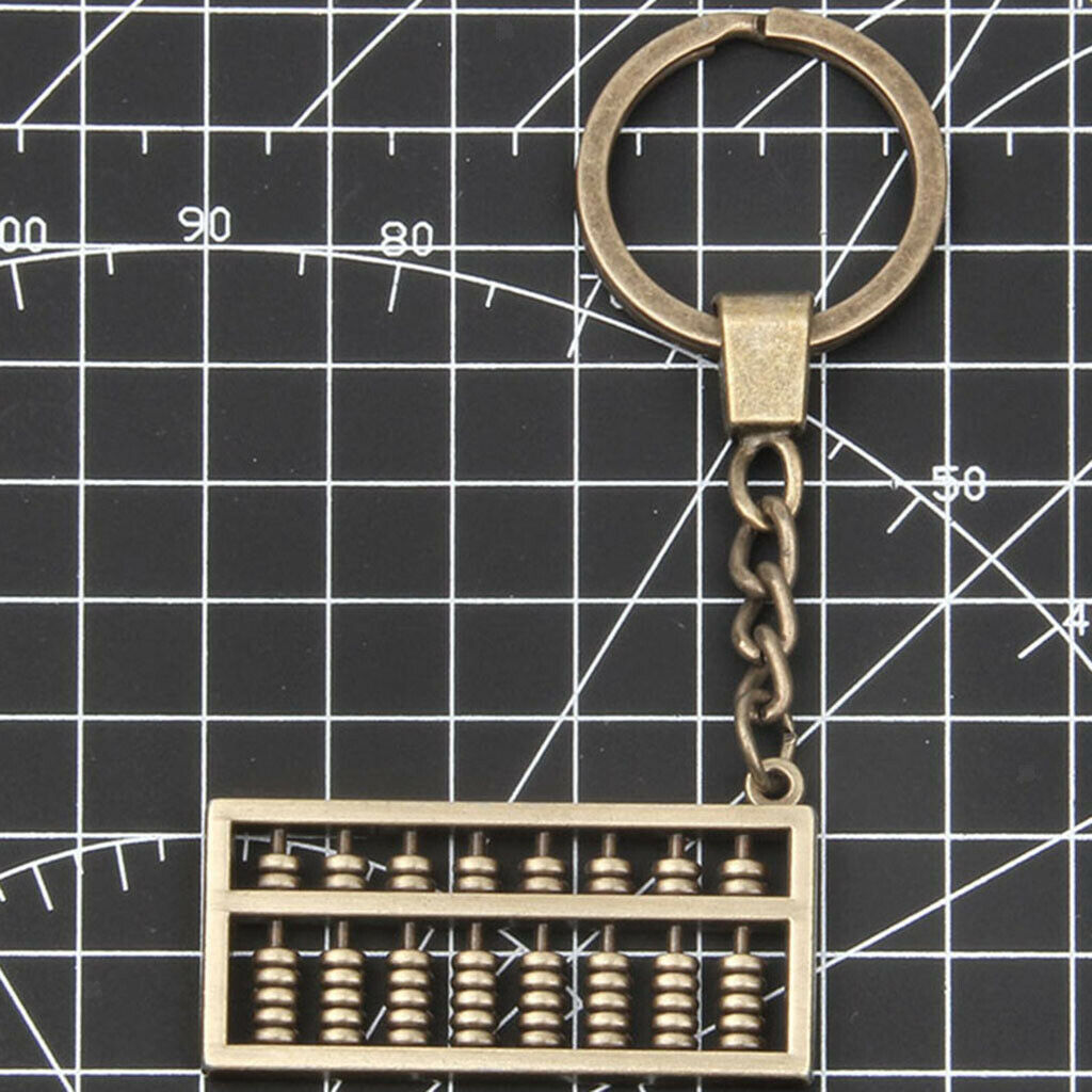 Retro bag pendant bronze small abacus key chain