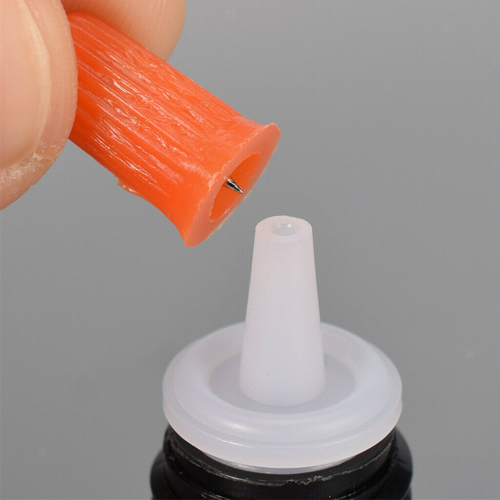 10pcs Eyelash Caps, Glue Bottle Locking Needle, Red Eyelash Extension Tool, Fits