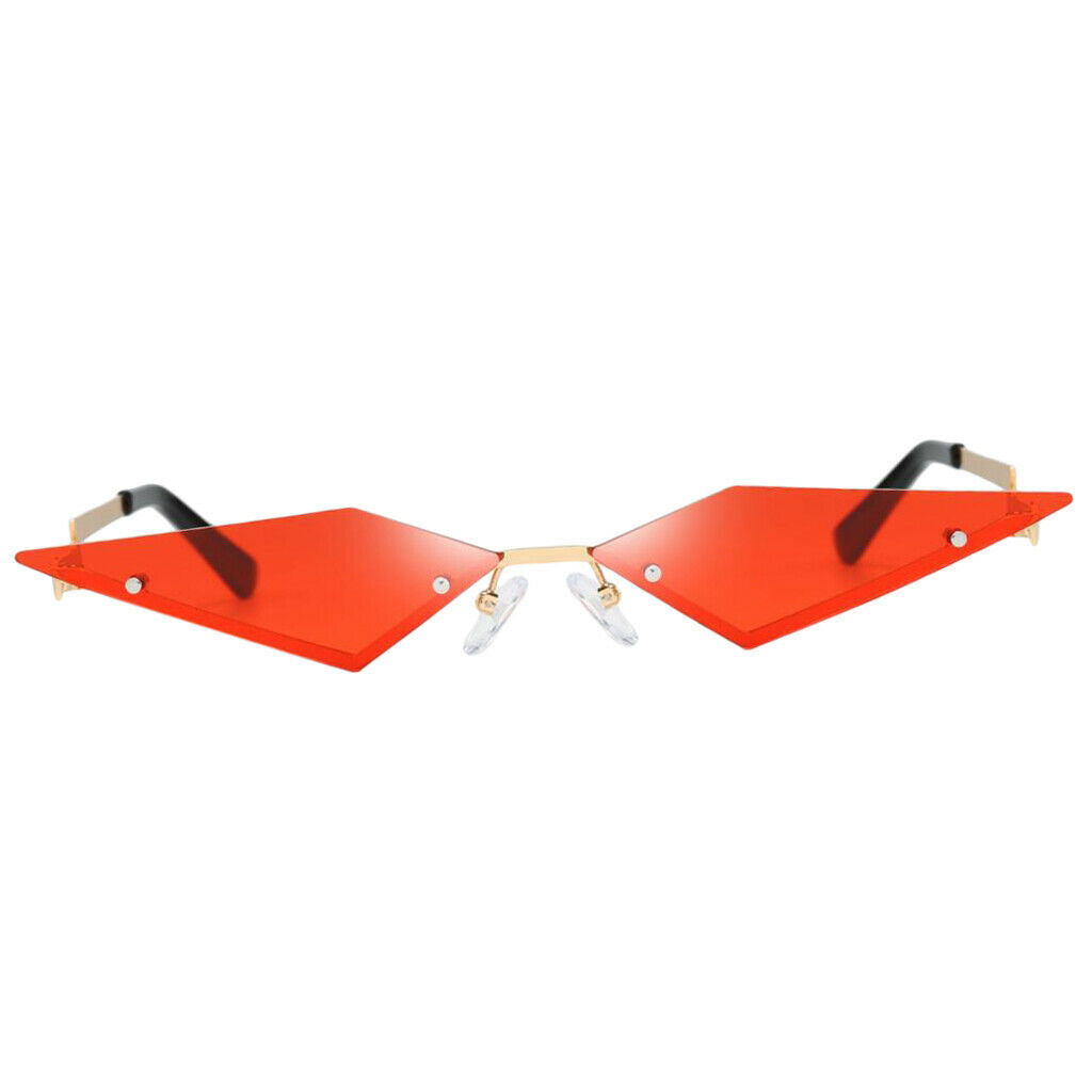 3Pcs/Set Cat Eye Sunglasses Rimless Sun Glasses UV400 Luxury Design Eyewear