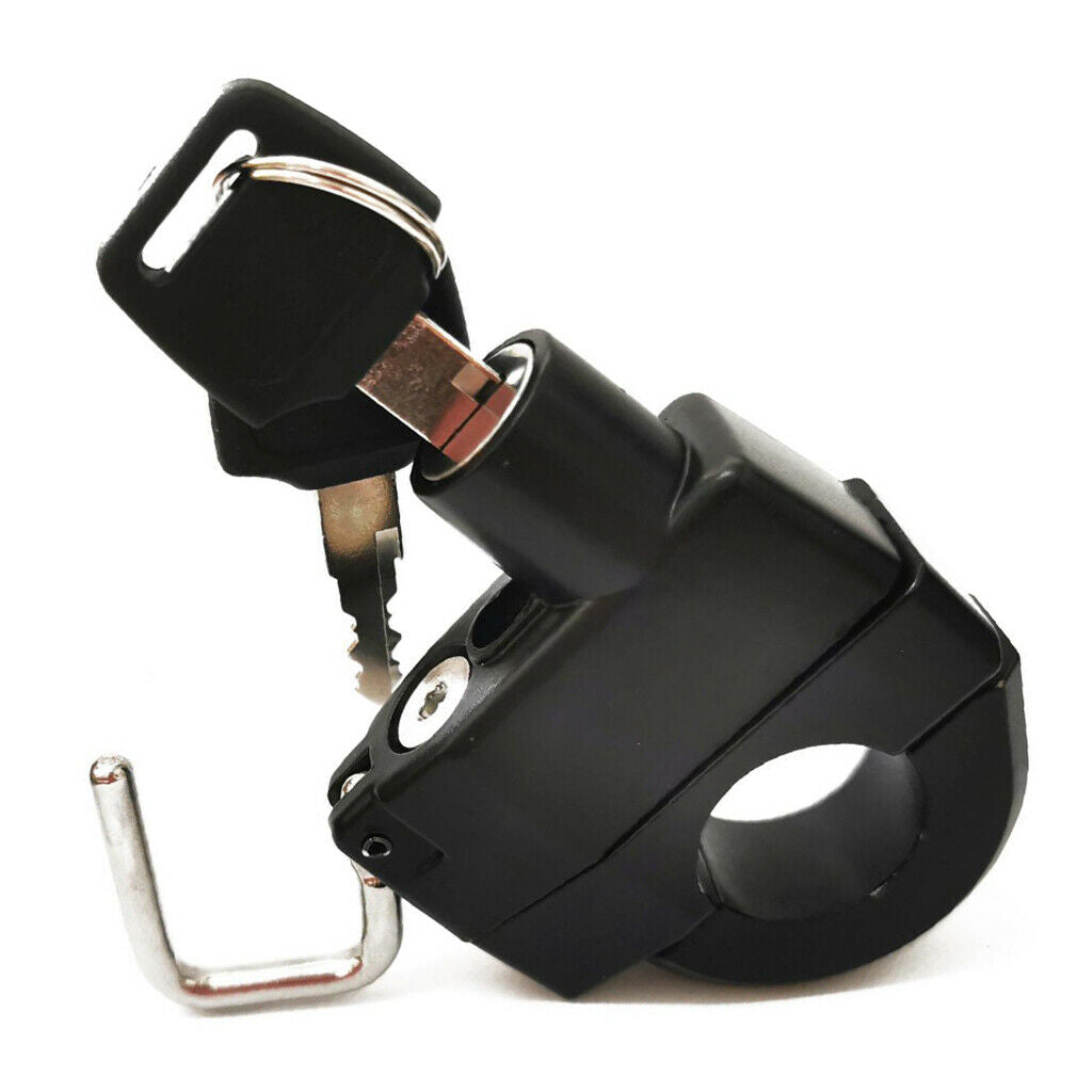 Scooters Motorcycle Helmet Lock 22-26mm Handlebar Easy Secure Anti theft