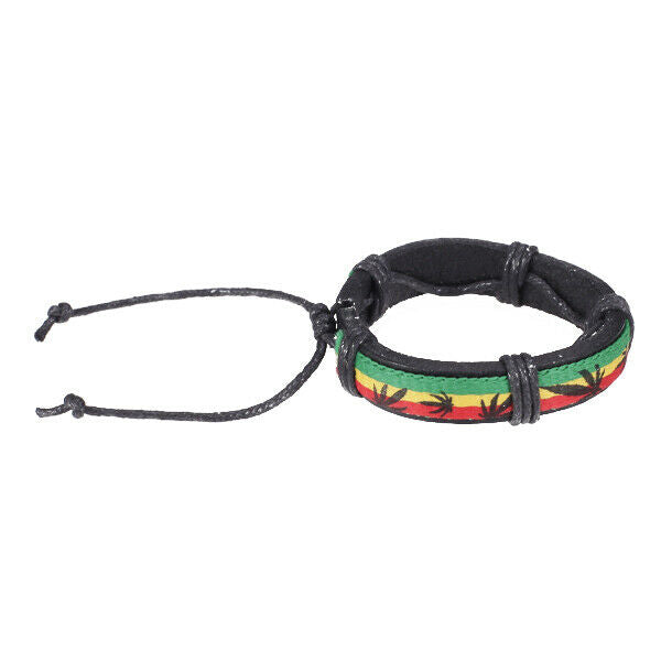Mens Reggae Hiphop Surfer Tribal Woven Charm Bracelet Wristband Punk Bangle