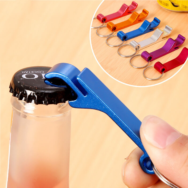 3Pcs Key Ring Chain Metal Bottle Opener Beer Soda Keychain Buckle Bar Claw Tool
