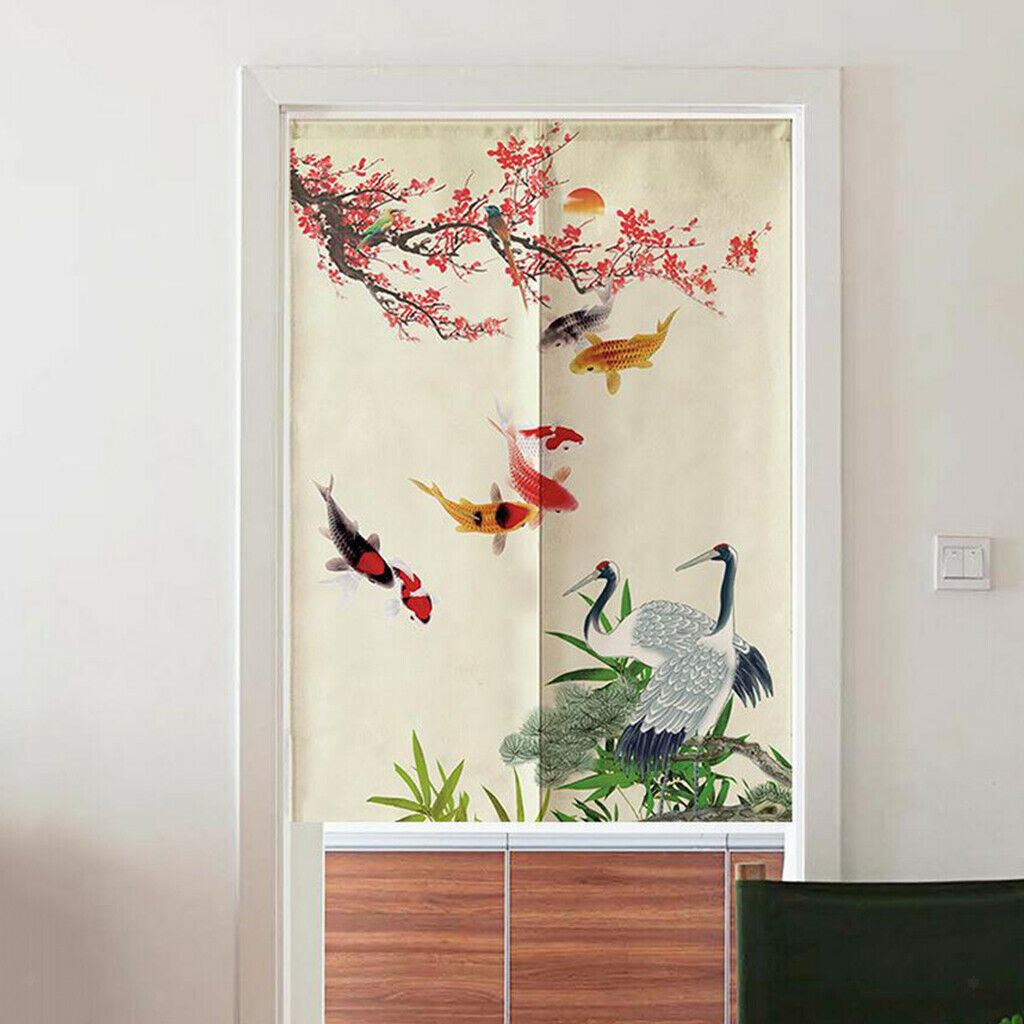 Japanese   Curtain Cotton Linen Short Tapestry Doorway 75x120cm Style 4