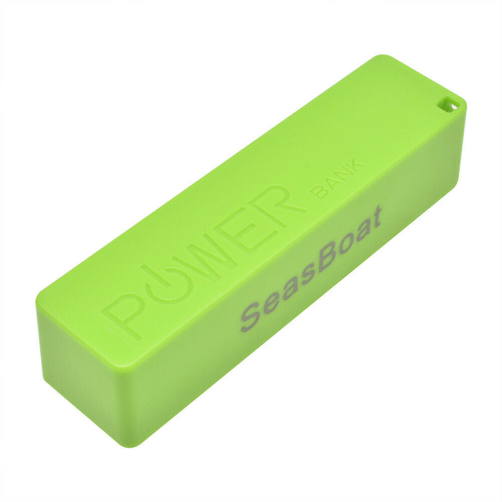 SeasBoat 1800m/2200m/2600mAh Green USB Power Bank Case 18650 Battery Charger DIY