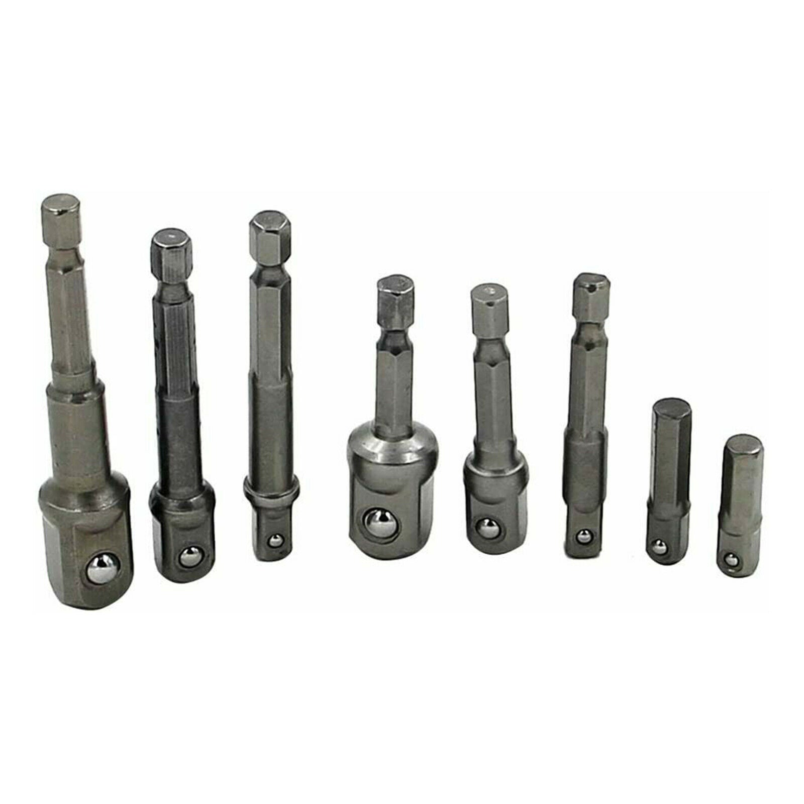 9 Pieces Socket Adapter Impact Hex Shank Drill Bits Set Extension Tool