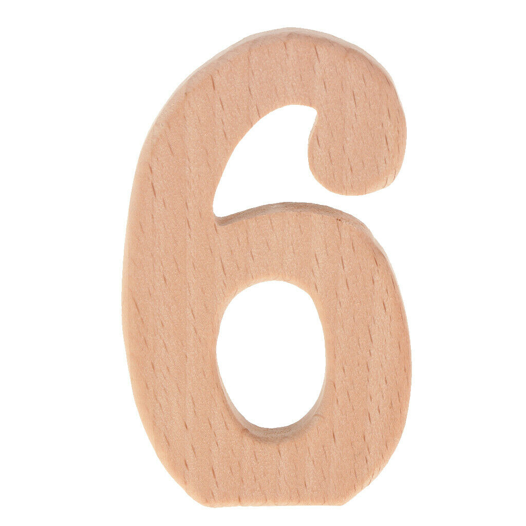 Wooden Baby Teether Toys Sensory Skills Perfect shower Gift Number Six