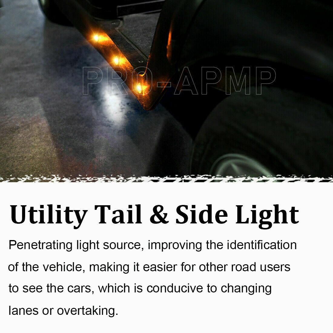 50x 3/4" Round Bullet Side Marker Lights LED Clearance Truck Boat Trailer Amber