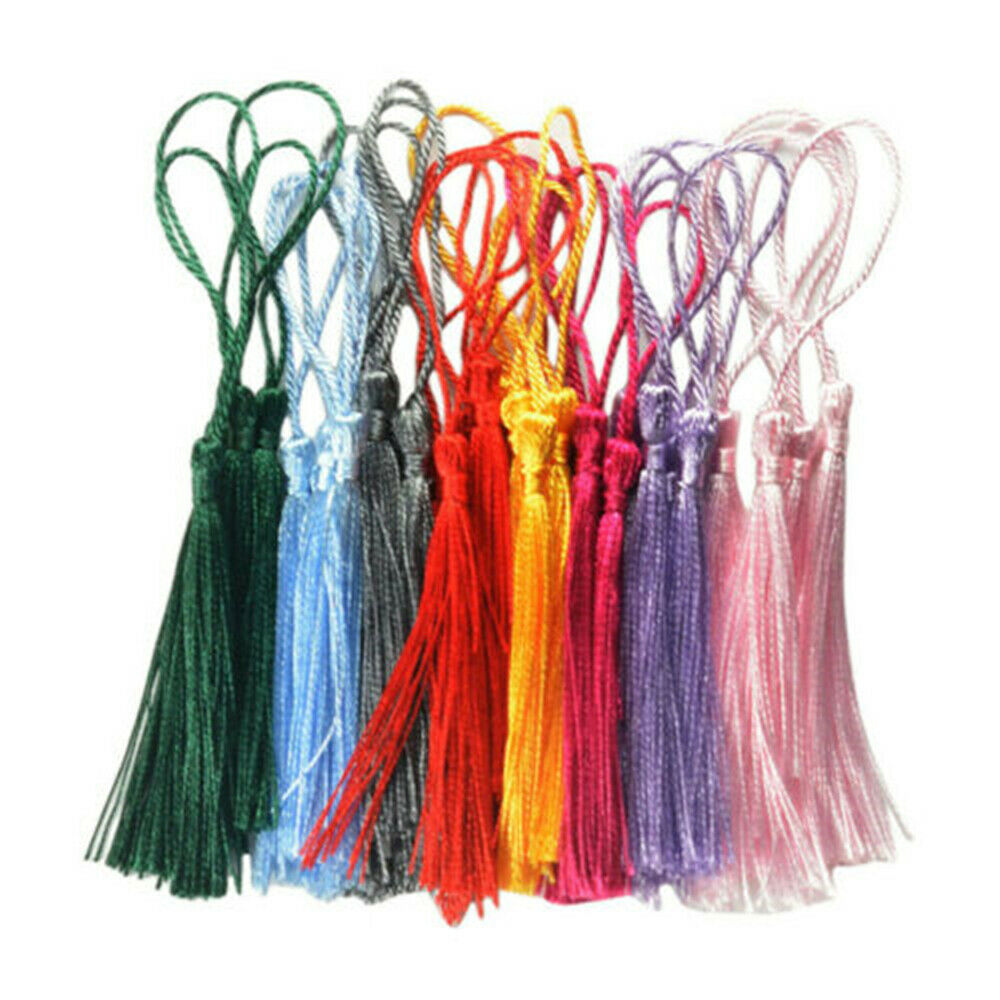 Set of 30 Silky Tassels for Souvenir Bookmark Jewelry Making Accessory DIY Craft