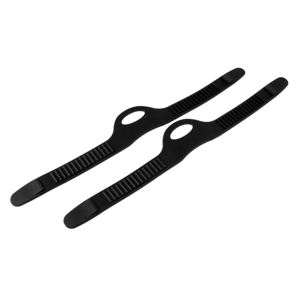 2X Rubber Diving Strap Diver Band Quick Release Buckle Black Accessories M