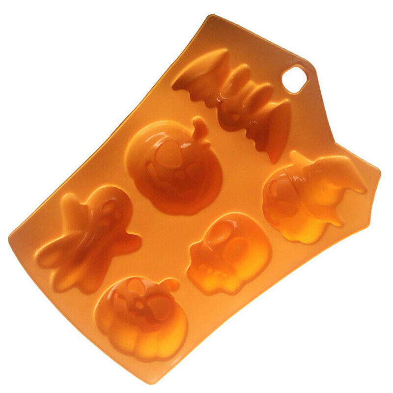 Halloween Silicone Mold Bats Spooky Pumpkin Baking Soap Maker Candy Making Mo SJ