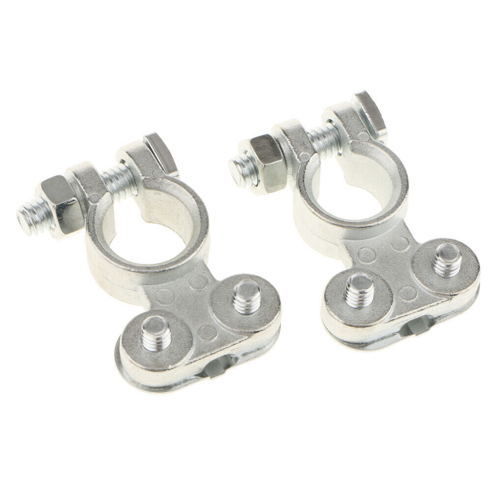 Battery Terminals Positive & Negative Clamp Connectors for Motorcycle Car