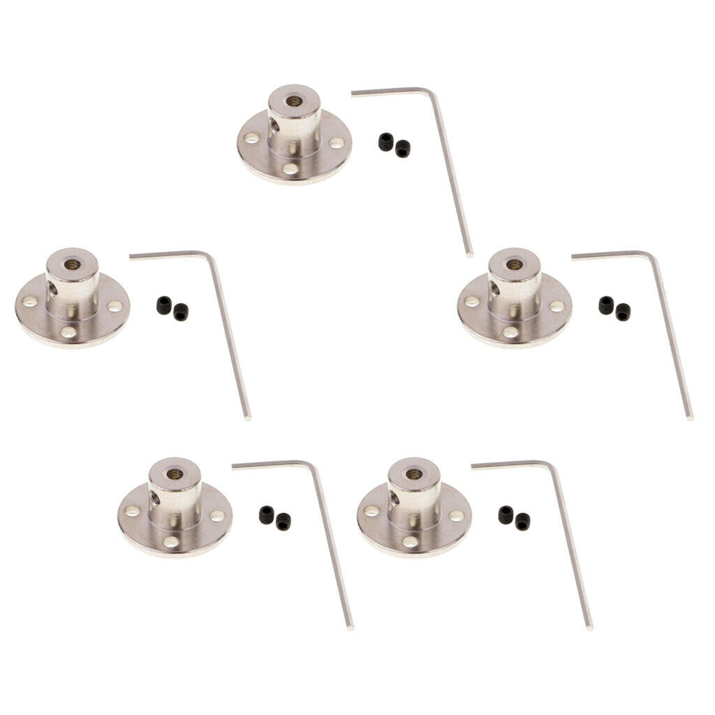 5 Set of 8mm Rigid Flange Coupling Motor Guide Shaft Coupler Motor Connector Set