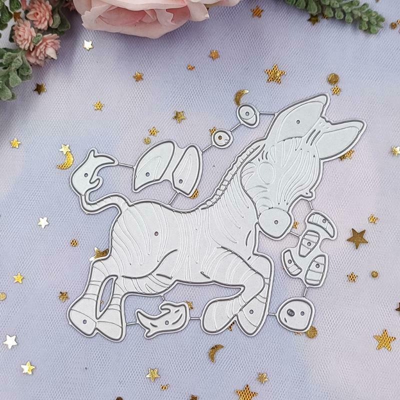 Cartoon Little Zebra Carbon Steel Cutting Dies DIY Scrapbooking Photo Album