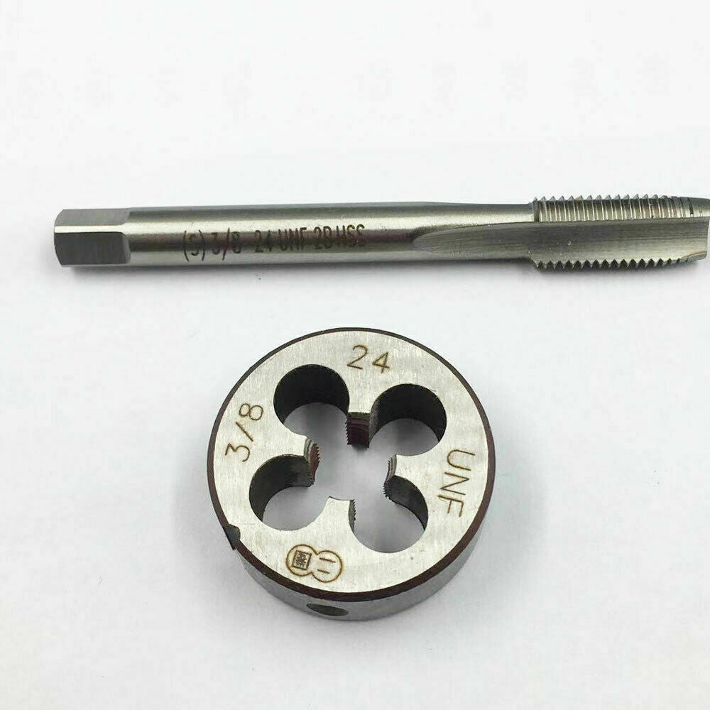 3/8"- 24UNF Tap+Die Machine Thread Tap And Round Thread Die Right Hand HSS Taper