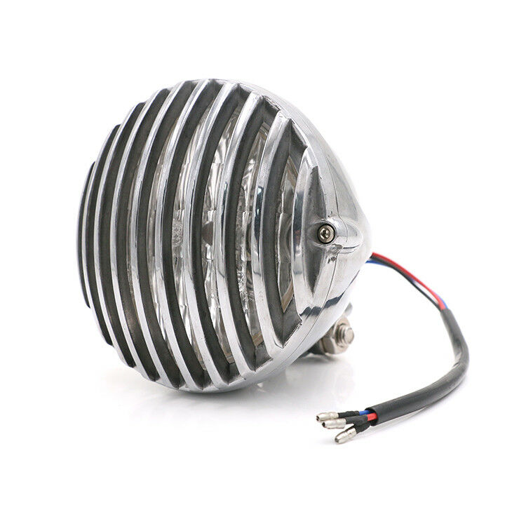 Polishing Grill Retro Headlight Lamp For Dyna Fatboy Shadow Cafe Racer Choppers