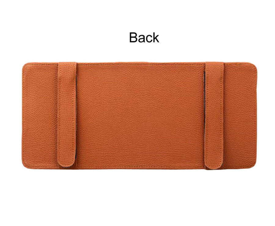 Black PU Visor Clip Holder Organizer Bag Multiple Card Slot Design for Auto Car