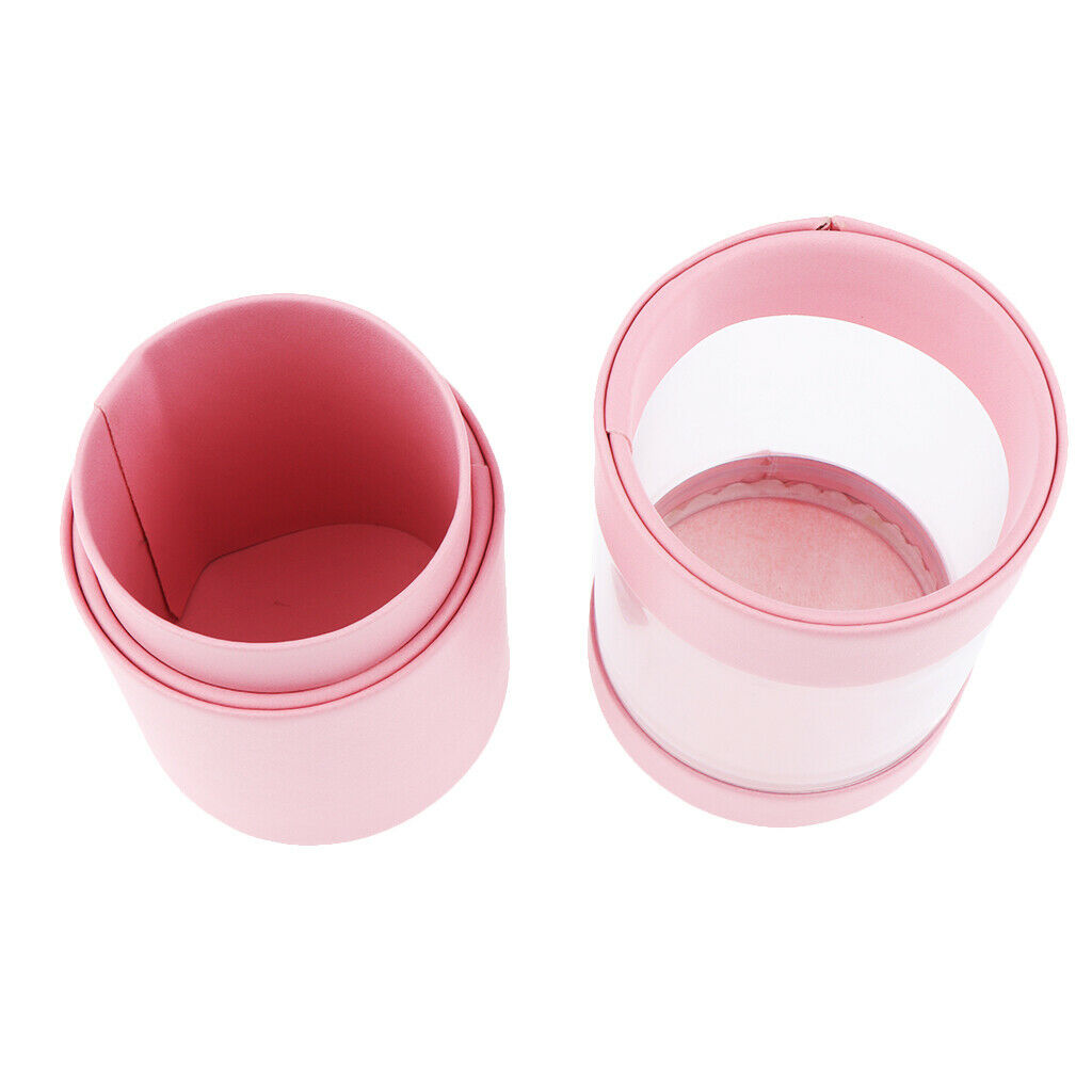 2Pcs Empty Storage Container Lipstick Tweezer Makeup Brush Holder Case Box