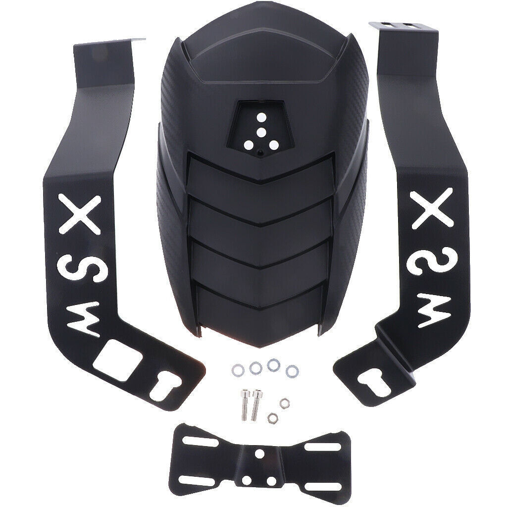 Black ABS & Iron Motorcycle Rear Wheel Cover  Splash Guard Mudguard