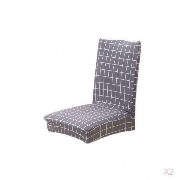 Dining Chair Covers Chair Protection Stretch Cover Home Decor Gray Plaid