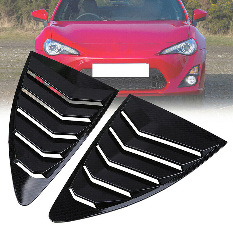 Fit Scion FR-S 2012-2016 Carbon Fiber Style Window Quarter Scoop Louver Cover
