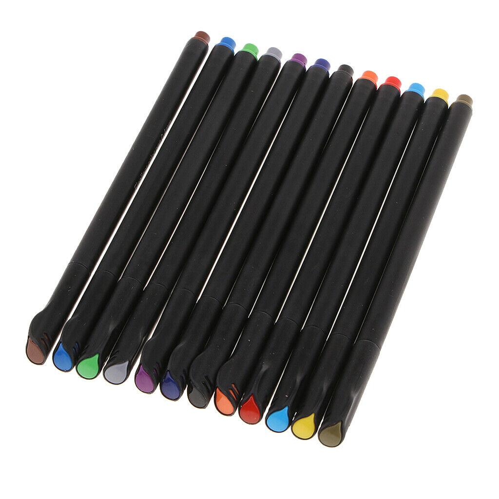 12Colors Water Based Paint Pens Drwaing Tools Journal DIY Scrapbooking