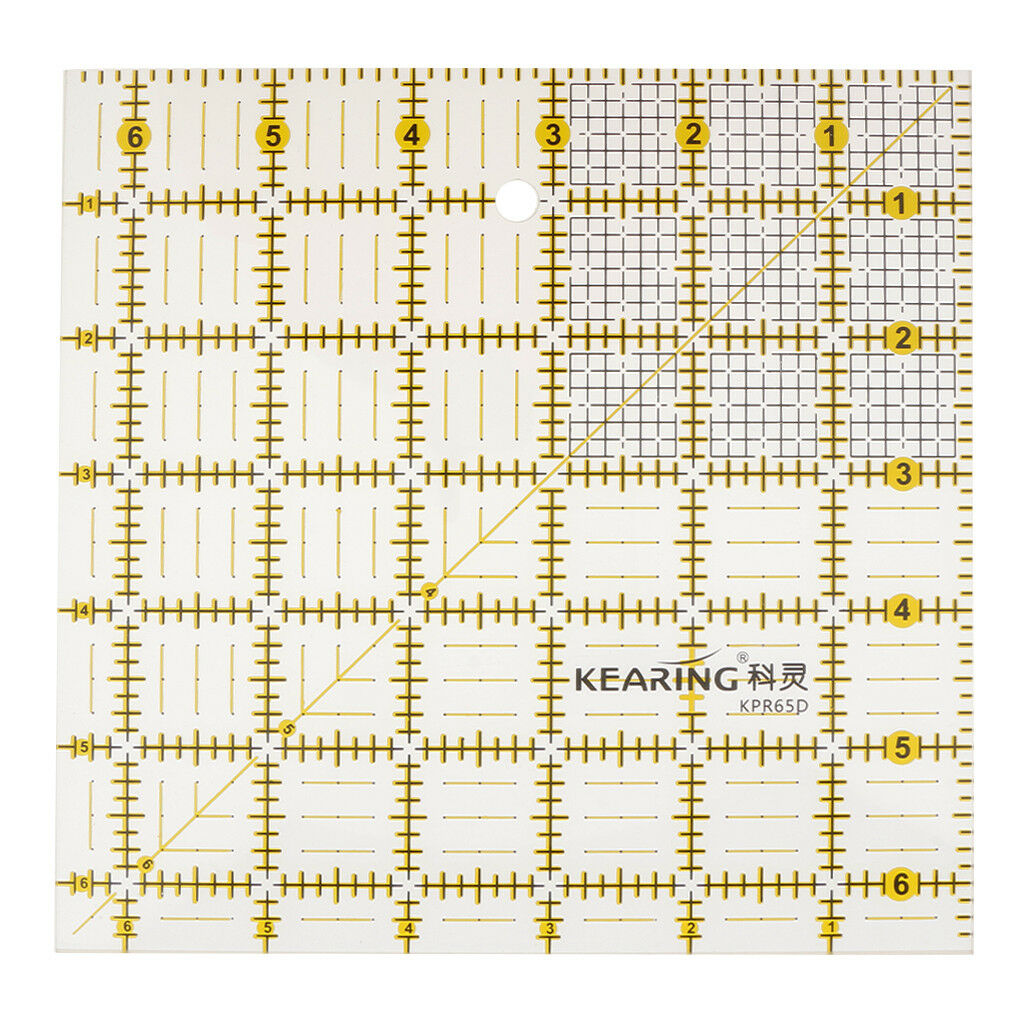 16.5cm Patchwork Square Acrylic Quilting Tailor Ruler Template Sewing Craft