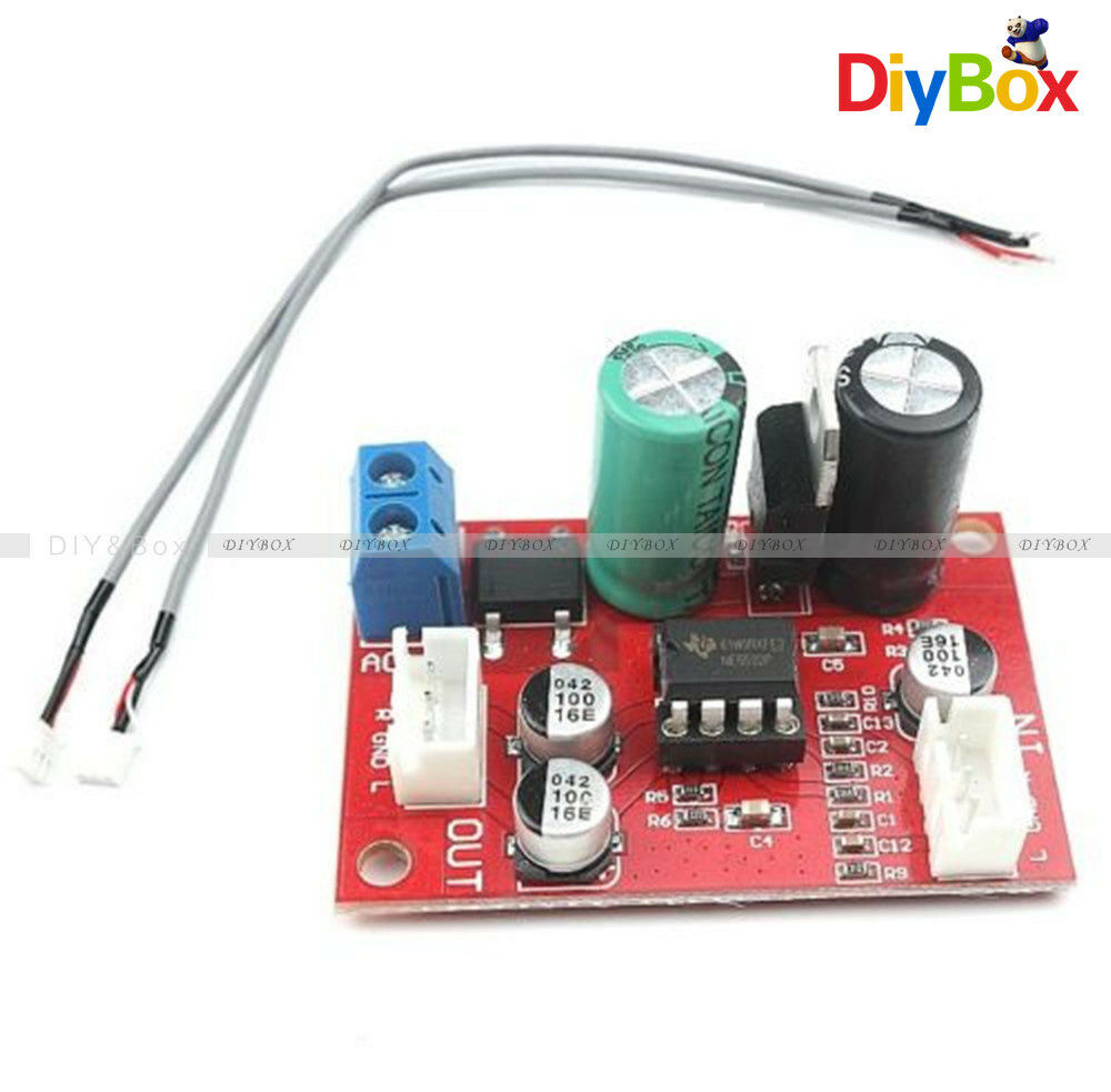 NE5532 Dynamic Microphone Stereo Preamp Amplifier Board DIY DC9-24V AC8-16V
