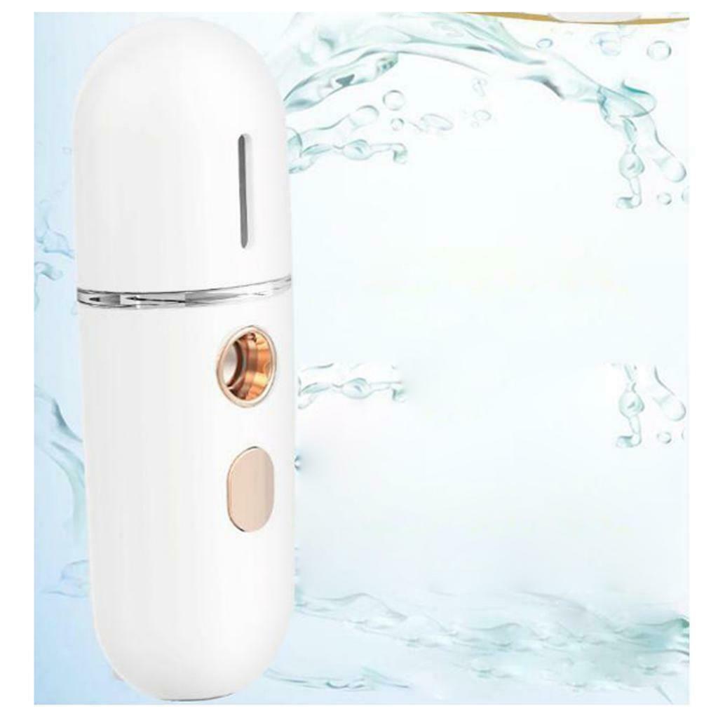 Portable Rechargeable USB 12ml Facial Nano Mist Sprayer Steamer Moisturizing