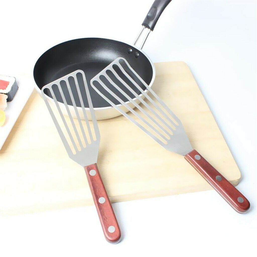 Stainless Steel Slotted Turner Spatula Kitchen Cooking Utensils Stir-fry -S