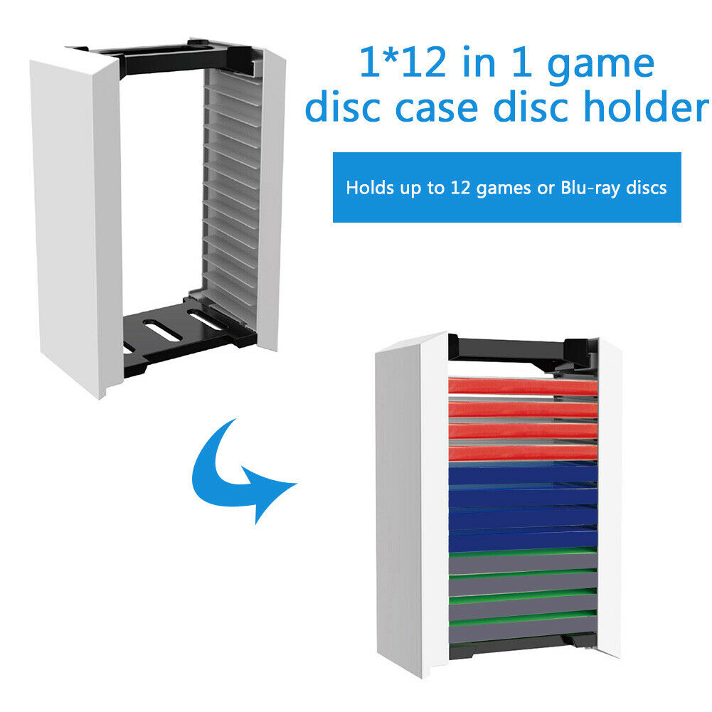 3pcs TP5-1545 for PS5 Dual Controller Charger Game Discs Stand w/ Hook for PS 5