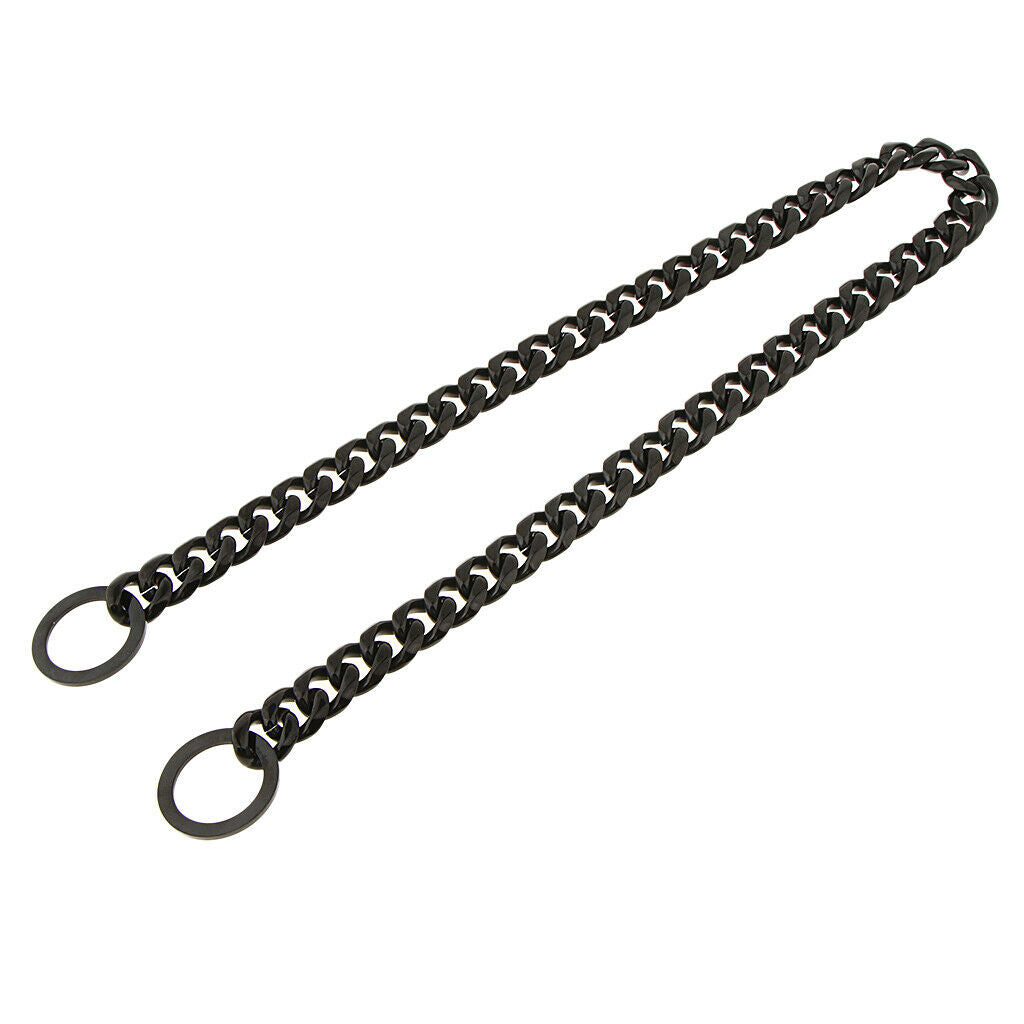 Large Stainless Steel Dog Cuban Link Collar Necklace Chain Black 20 inch