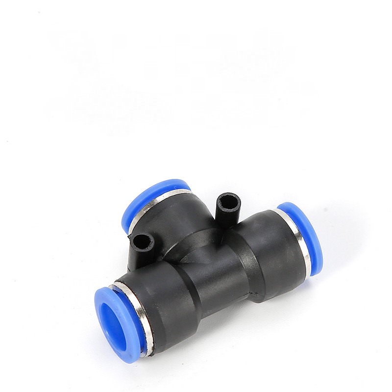 8 Mm Pe8 3-Way Quick T-Joint Pneumatic Air Hose Connector 10 Pieces