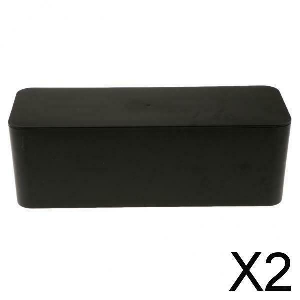 2X 16inch Cable Management Box Cord Organizer Large Storage for Desk Computer