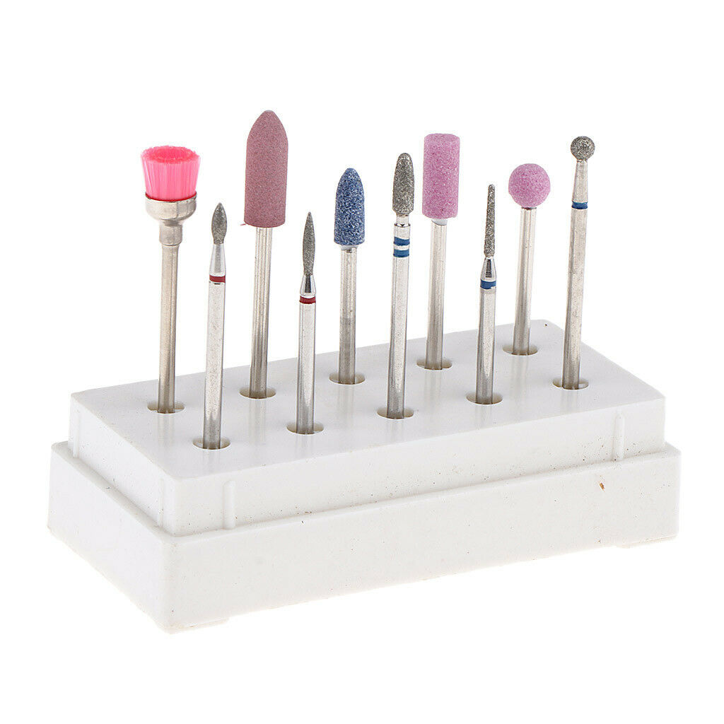 10pcs/set Cuticle Clean Nail Drill Bit File Polishing Electric Drill Bits