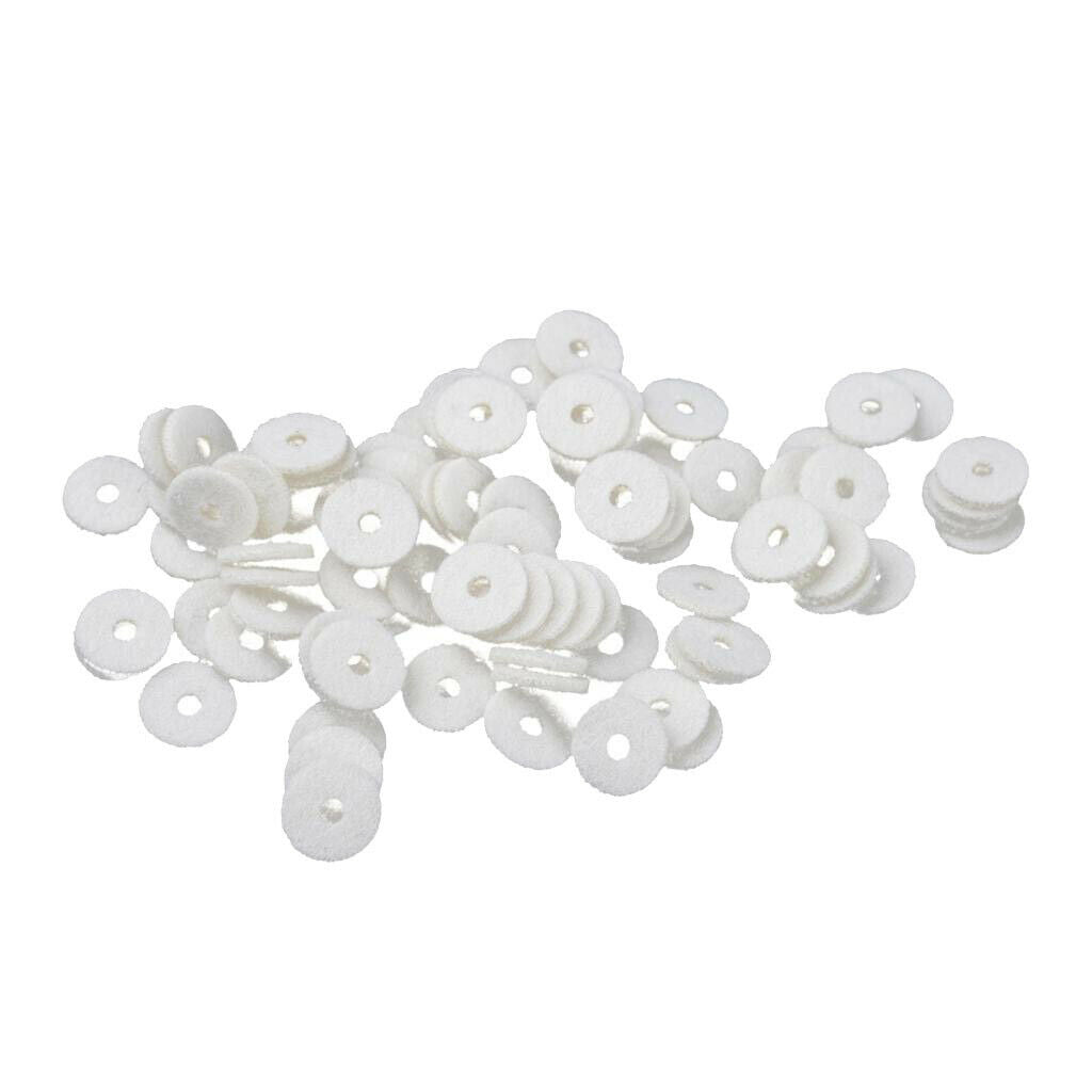 Pack of 90 White Piano Felt Balance Rail Punchings - Keyboard Washers