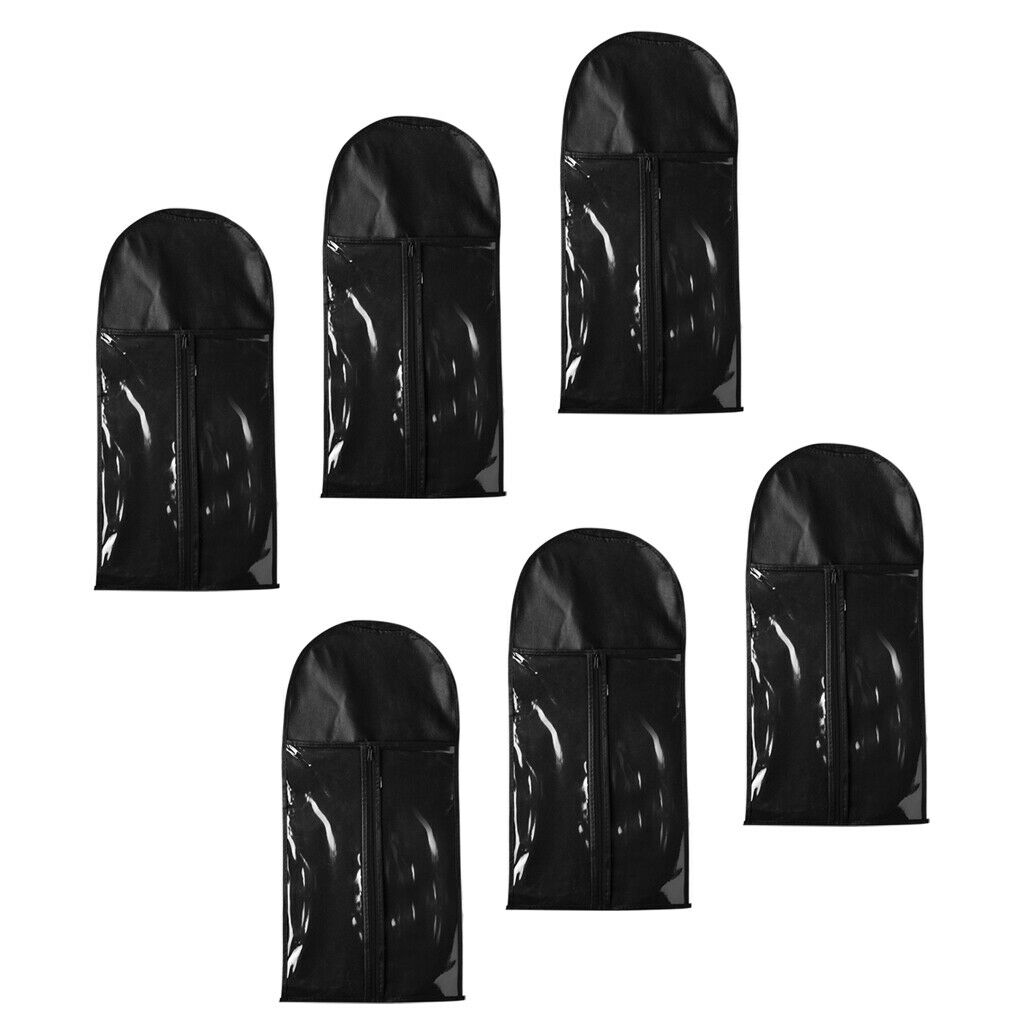 6 Pieces Portable Dustproof Hair Extensions Wigs Stand Storage Case