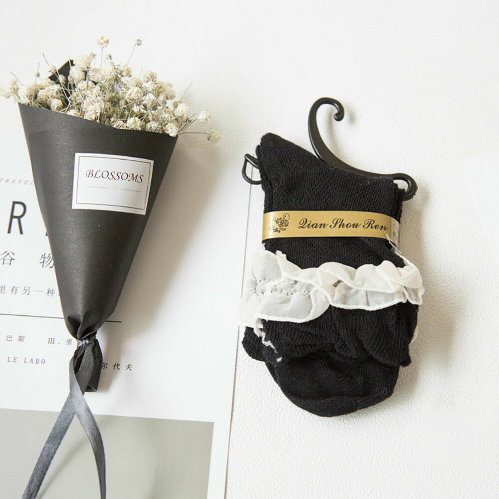 2021 Cute Women Girls Ankle Fancy Retro Lace Ruffle Frilly School Short Socks CA