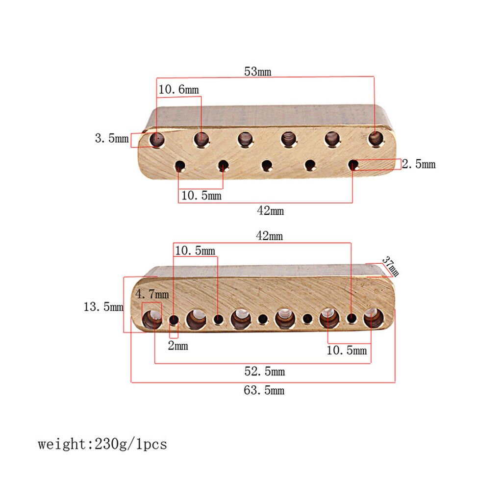 Brass   Electric   Guitar   Tremolo   Bridge   Block   DIY   Musical