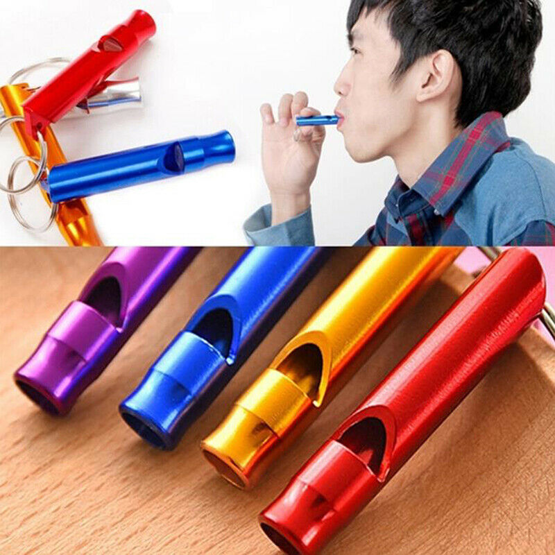5Pcs Aluminum alloy Emergency Survival Whistle Keychain Keyring Outdoor C.l8