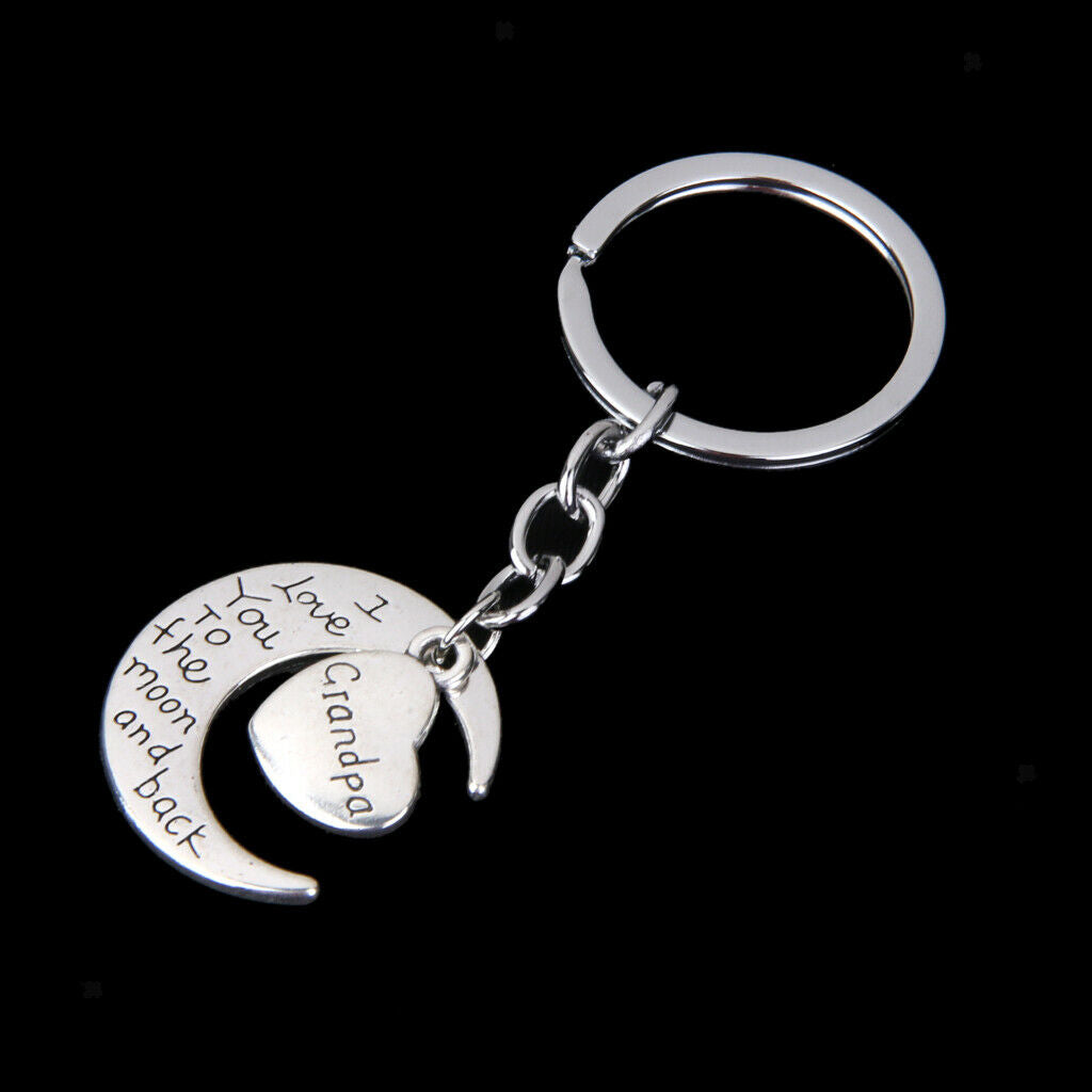 2 Pieces Alloy Keychain Family Gift Keychain Chain