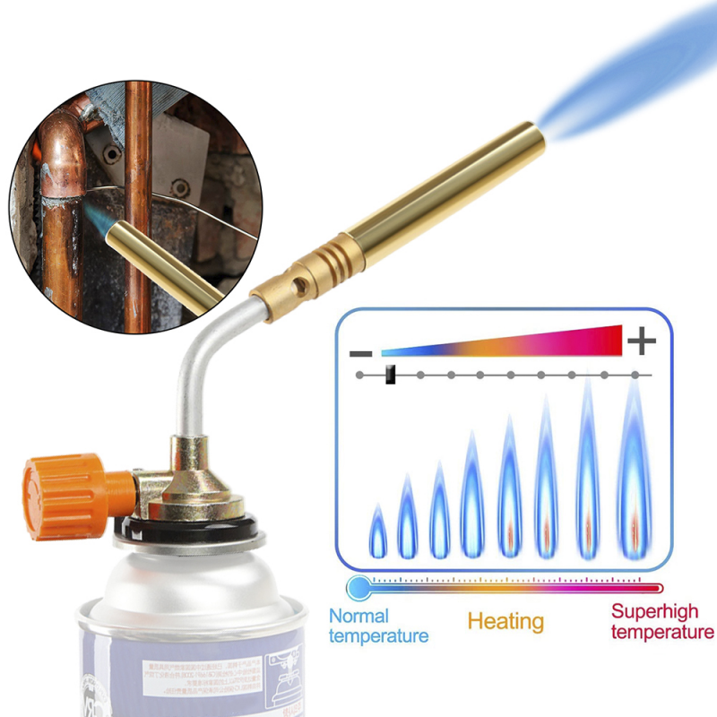Blow Torch Butane Gas Flamethrower Burner Welding Manual Ignition Soldering BBQ